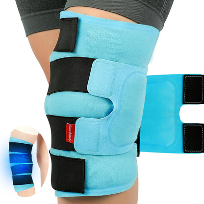 Comfytemp Large Knee Ice Pack Wrap Reusable Gel, FSA Eligible HSA, Knee Cold Compression Brace for Injuries, Pain Relief, Replacement Recovery, Arthritis, Surgery, Women Gift, Fathers Day Dad Men Gift