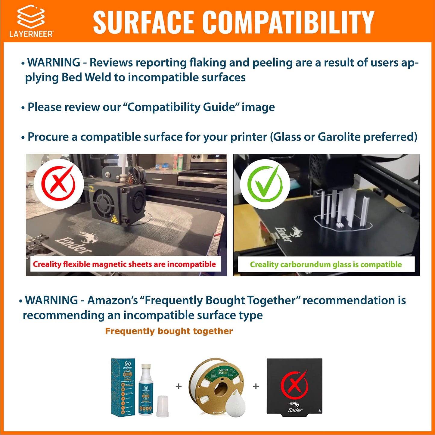 3D Printer Adhesive Glue Bed Weld Original, Strong Grip Reduces Warping for ABS, ASA, PLA, and PETG Filament on Compatible Heated Build Plates, 118ml, 4 fl oz