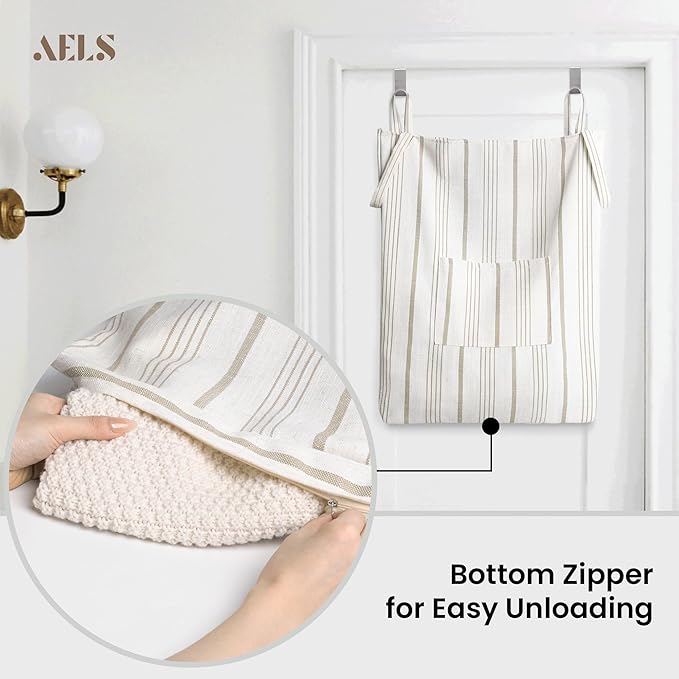 AELS Farmhouse Hanging Laundry Hamper