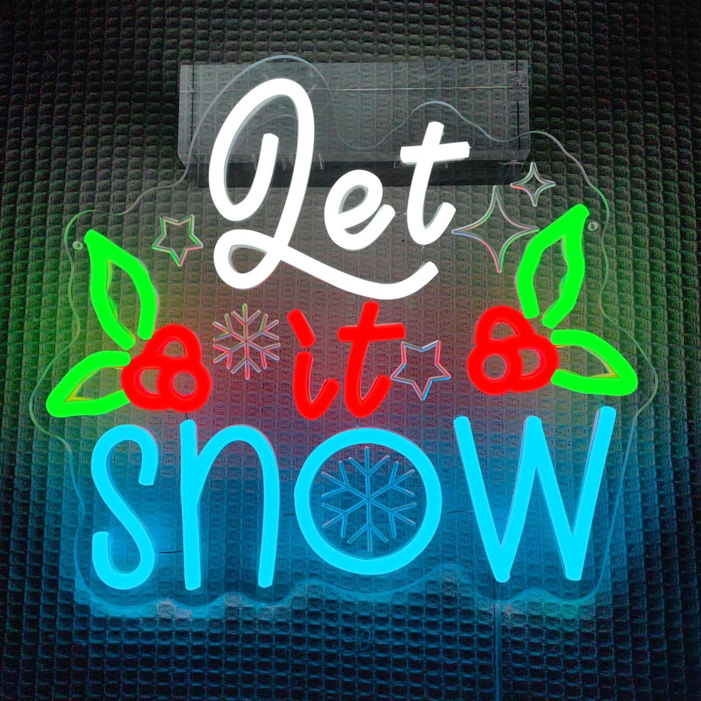 Let It Snow Neon Sign Christmas Neon Sign Dimmable for Wall Decor Led Sign christmas Neon Window Lights Up Sign for Party Bedroom Kids Gift Living Room Winter Home