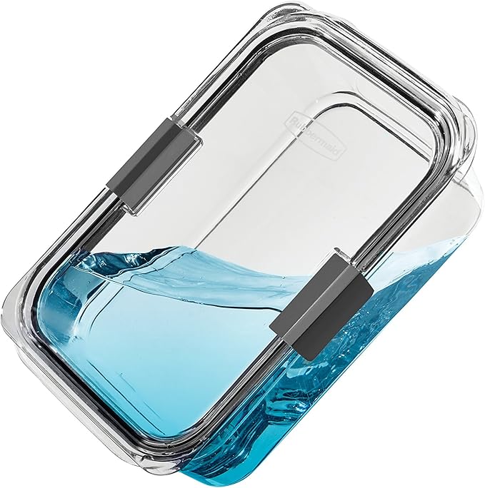 Rubbermaid Brilliance Large Food Storage Container, 9.6 Cup, Leak-Proof
