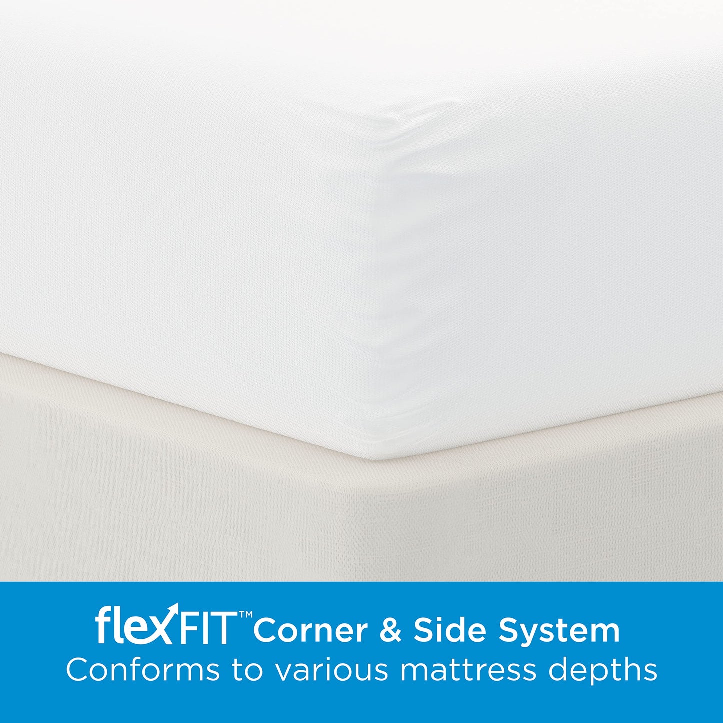 AllerEase Waterproof Mattress Protector Stain Protection Full Size Allergen Barrier Hot Water Washable Machine Washable Durable Zippered Knit Mattress Cover Stretch Corners (White)