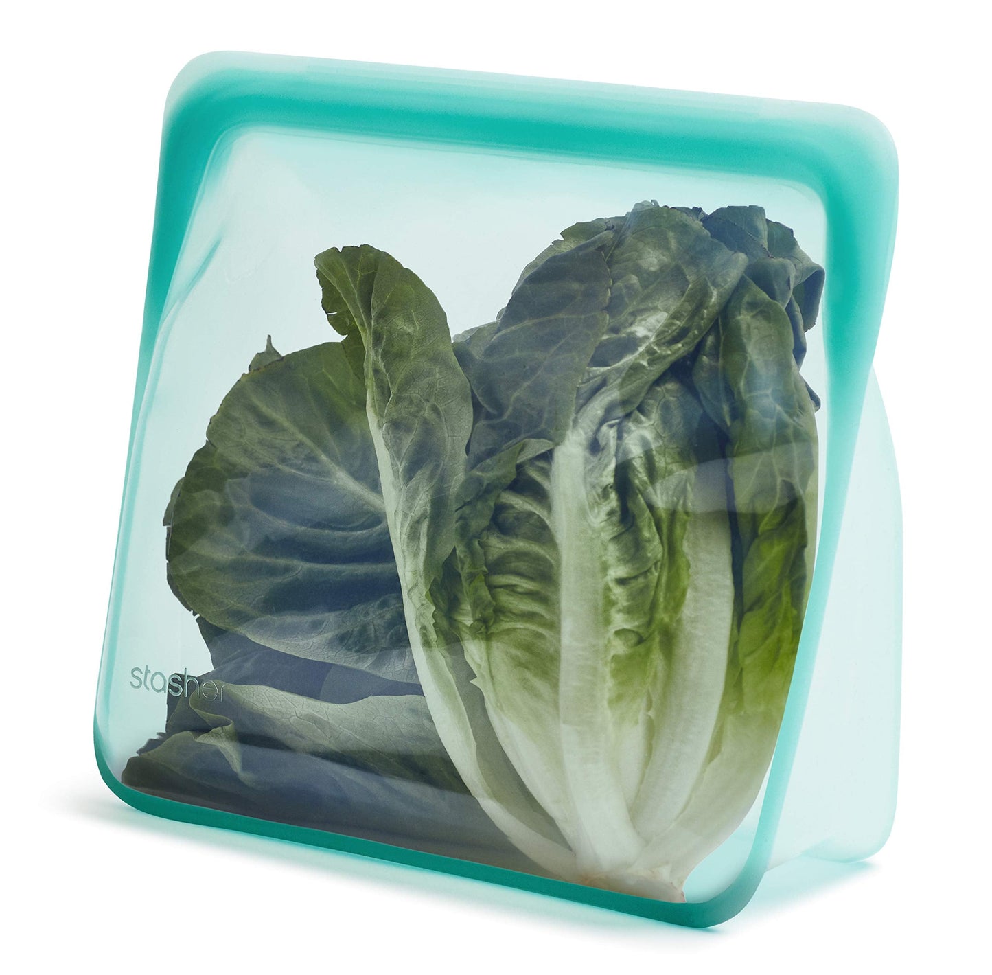 Stasher Premium Silicone Reusable Food Storage Stand-Up Mid Bag, Clear, Microwave, Sous Vide, Dishwasher, Oven and Freezer Safe, BPA Free, Leak-free, Eco-friendly, 56 Oz