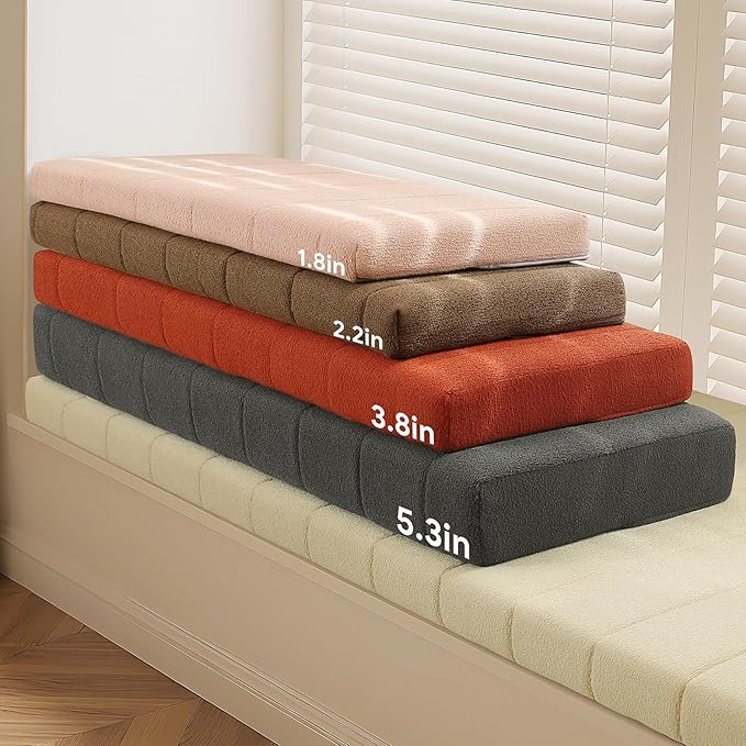 Custom Bay Window Cushion, Splash-Proof Window Seat Cushions Indoor, Customized