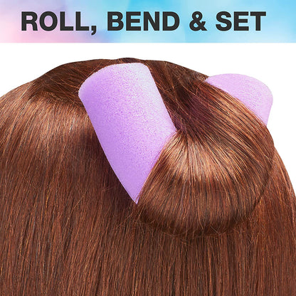 Conair Foam Hair Rollers - Heatless hair curlers - Foam Rollers - Heatless Hair rollers in Large - Pink - 9 Count w/storage case
