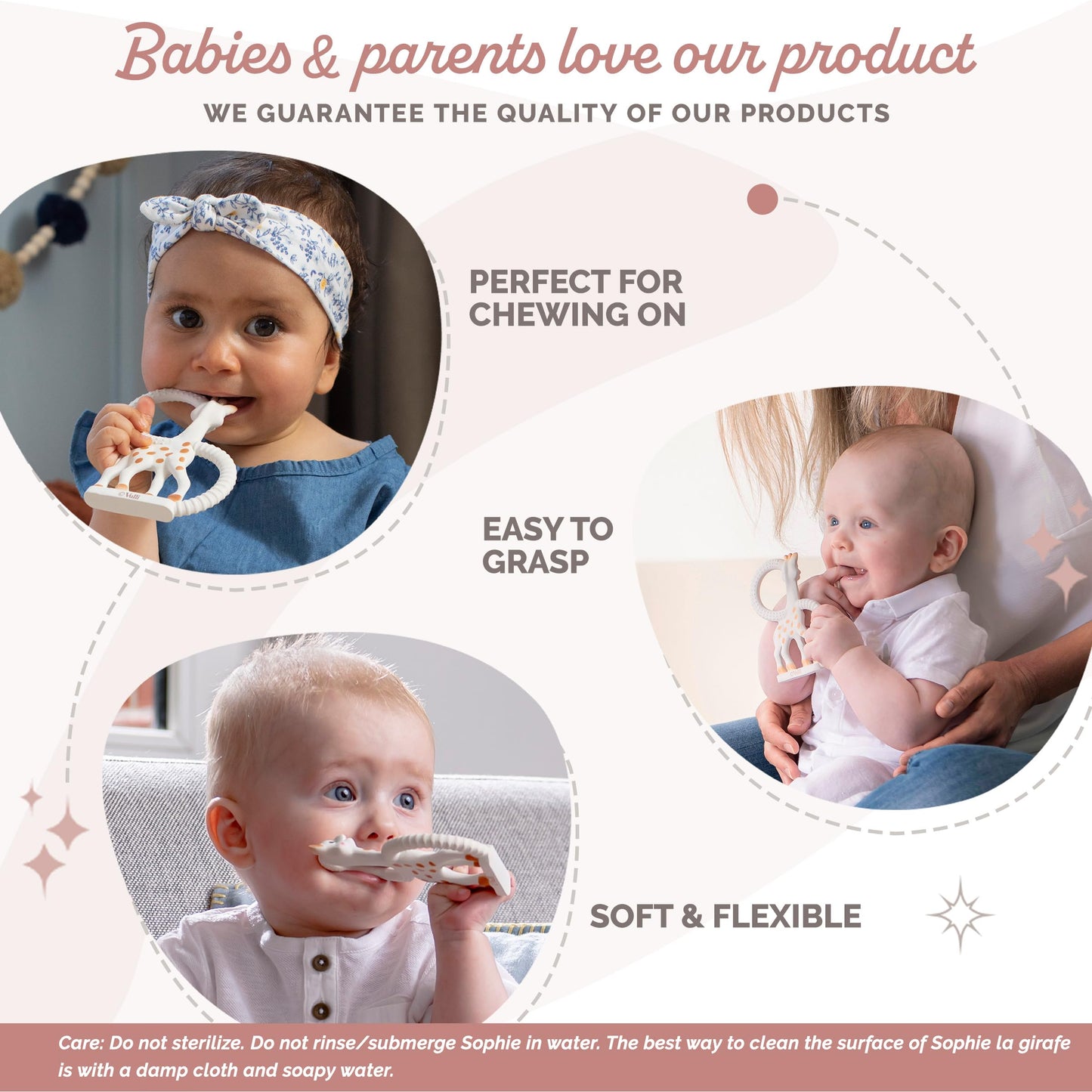 Sophie la girafe Teething Ring | Made from Natural Rubber | Designed for Teething Babies | Awaken All 5 Senses | Easy to Clean