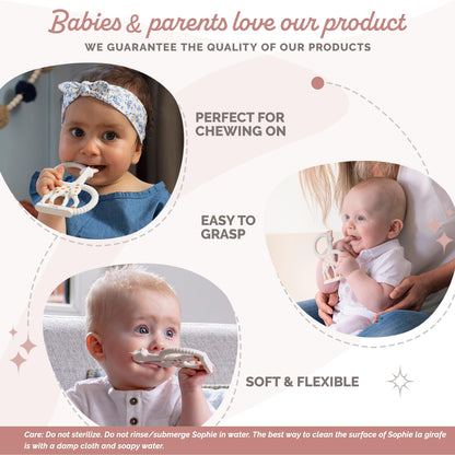 Sophie la girafe Teething Ring | Made from Natural Rubber | Designed for Teething Babies | Awaken All 5 Senses | Easy to Clean
