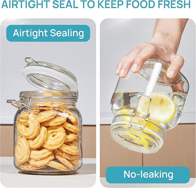 Vtopmart 34oz Glass Food Storage Jars