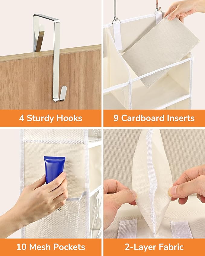 ULG Over the Door Organizer, 5-Tier Extra Large Hanging Storage