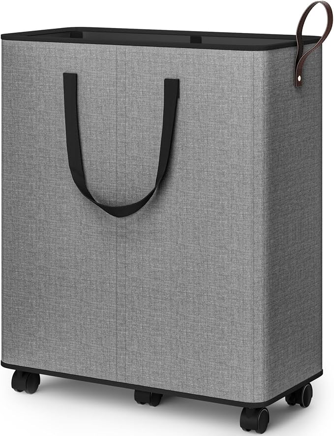 Laundry Basket with Wheels, Collapsible Laundry Baskets, Laundry Hamper with