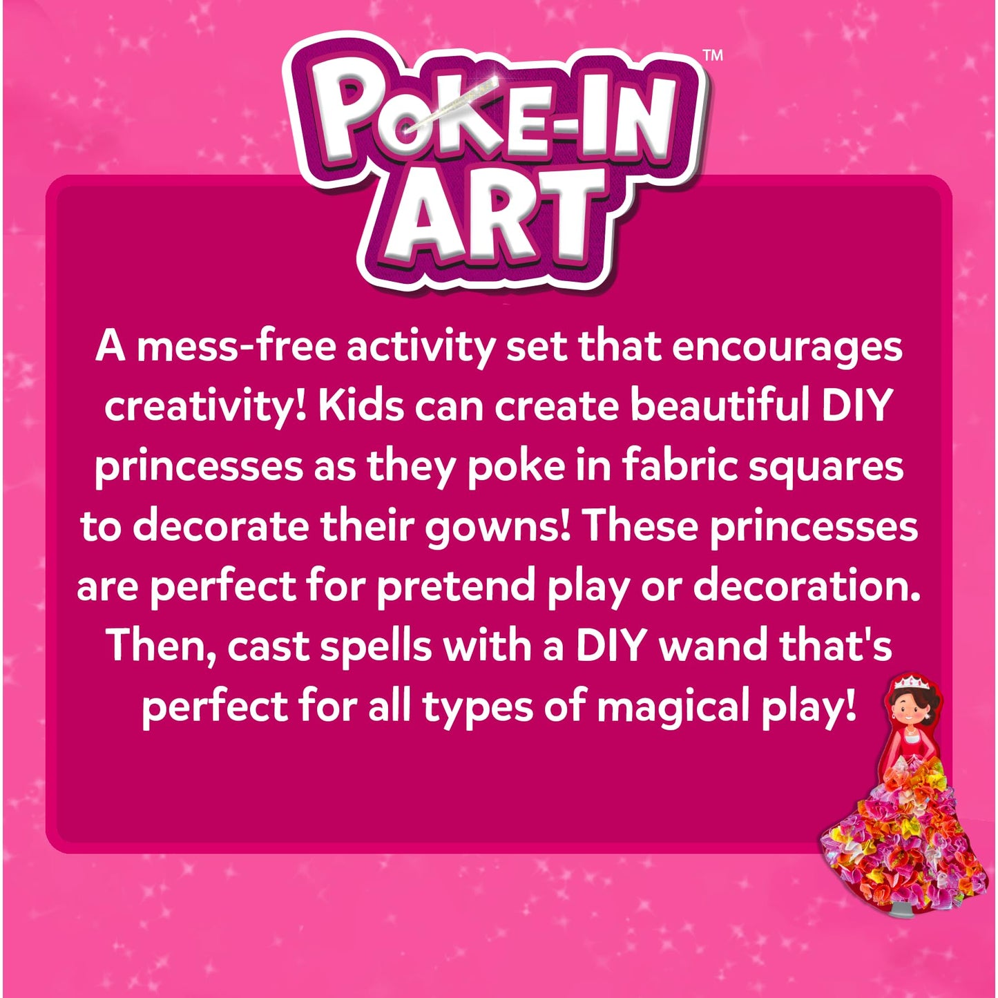 Skillmatics Poke-in Art - Magical Princesses, Mess-Free Fun for Kids, DIY Craft Kits, Creative Activity, Gifts for Girls & Boys Ages 4, 5, 6, 7, 8, 9