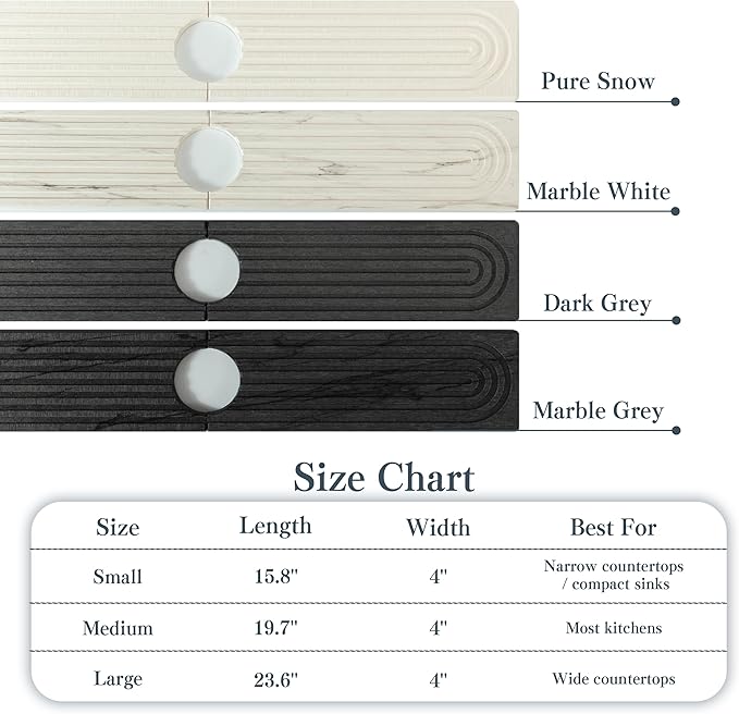 Stone Faucet Mat for Kitchen Sink, Quick Drying Mats, Water Absorbing Guard &