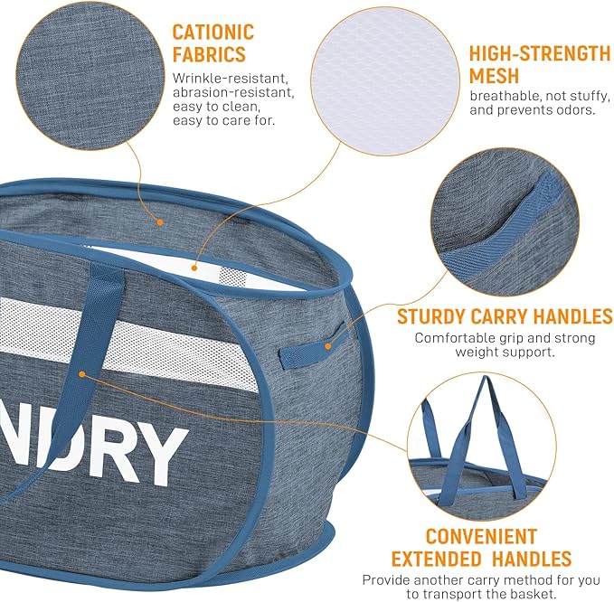 Collapsible Laundry Baskets, Foldable Laundry Basket