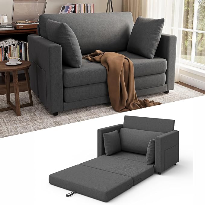 51" Loveseat Sofa Bed, Pull Out Love Seat