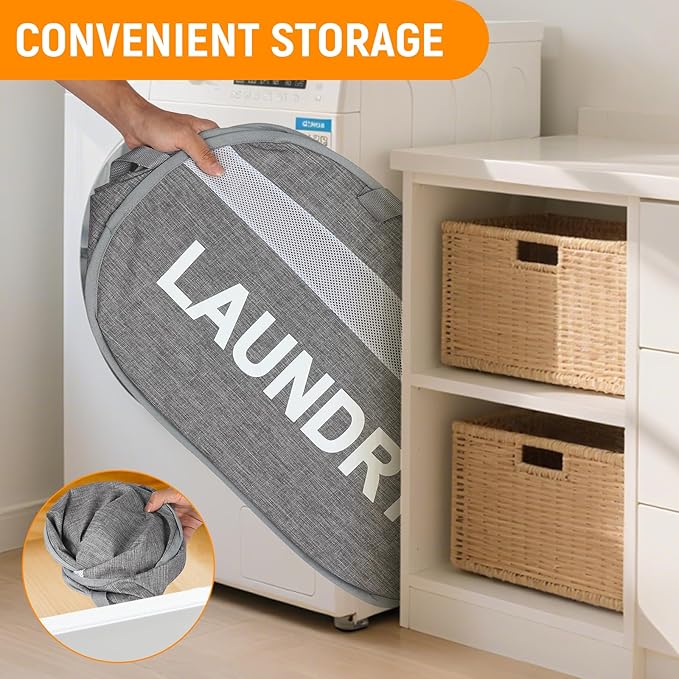 Collapsible Laundry Baskets, Foldable Clothes Hamper