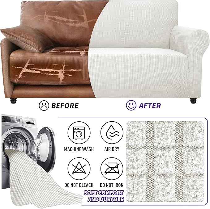 ZNSAYOTX Stretch Oversized Couch Cover Universal Sofa Covers