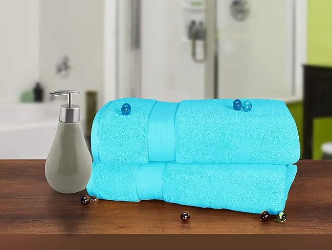 GLAMBURG 700 GSM Premium Oversized Extra Large Cotton 2 Pack Bath Sheet