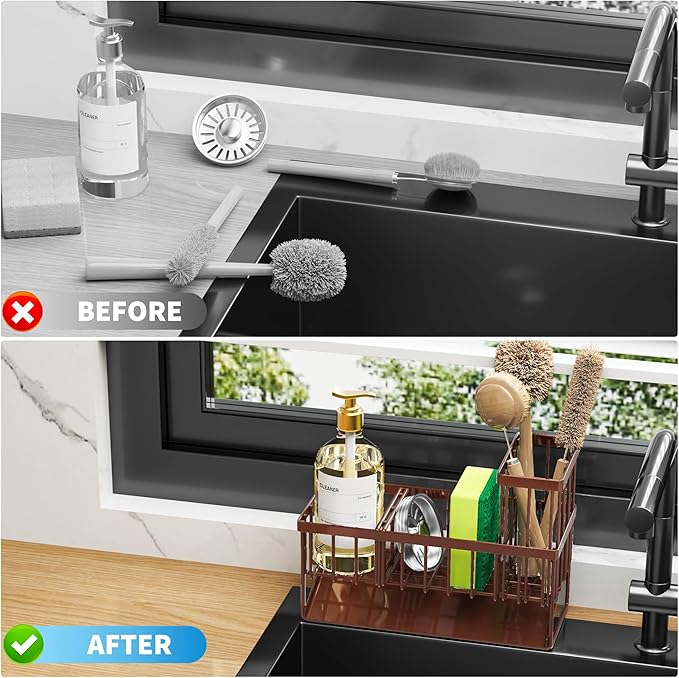 Cisily Kitchen Sink Caddy, Sponge Holder