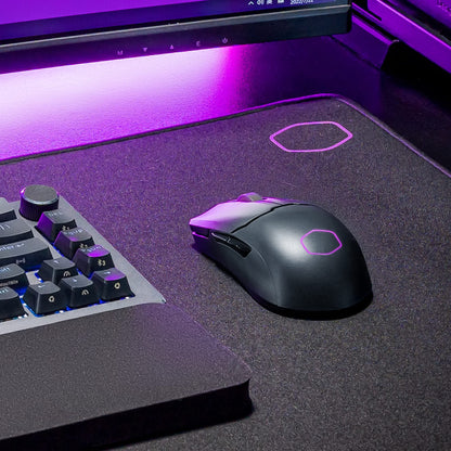Cooler Master MM712 Wireless Gaming Mouse Black with Adjustable 19,000 DPI, 2.4GHz and Bluetooth , Ultraweave Cable, PTFE Feet, RGB Lighting and MasterPlus+ Software