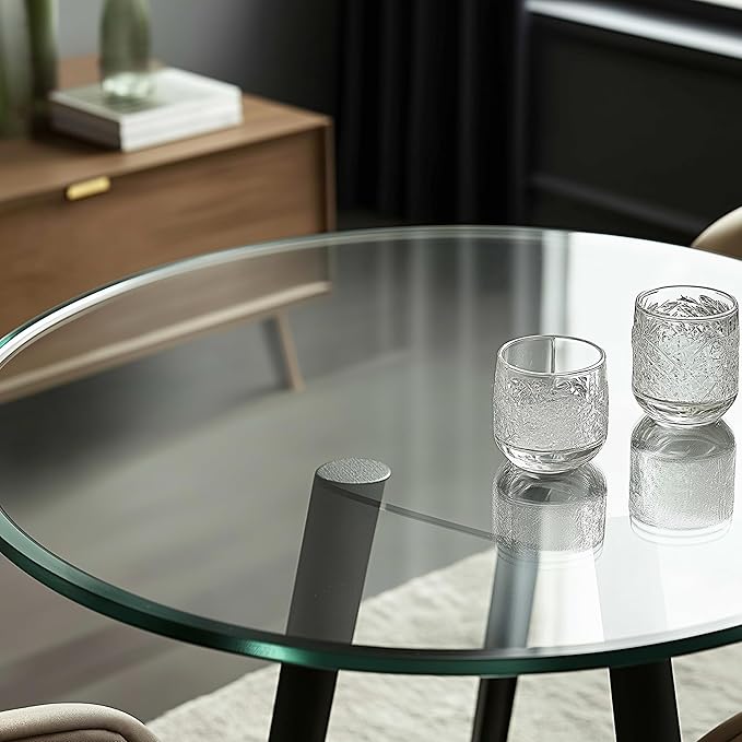 18" Round Tempered Glass Table Top