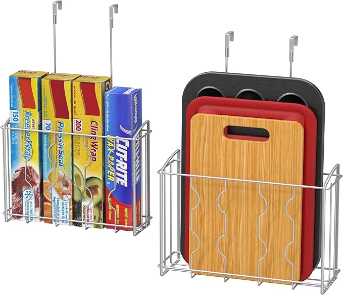 Simple Houseware Over the Cabinet Door Organizer Holder 2 Pack 13.5" Wx4.25