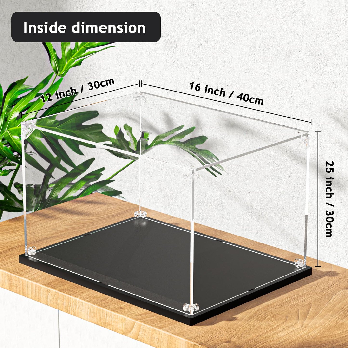 Clear Acrylic Display Case, Self-Assemble Showcase for Collectibles, Action Figures, Dolls- Alternative Glass Box for Commemorative Gifts