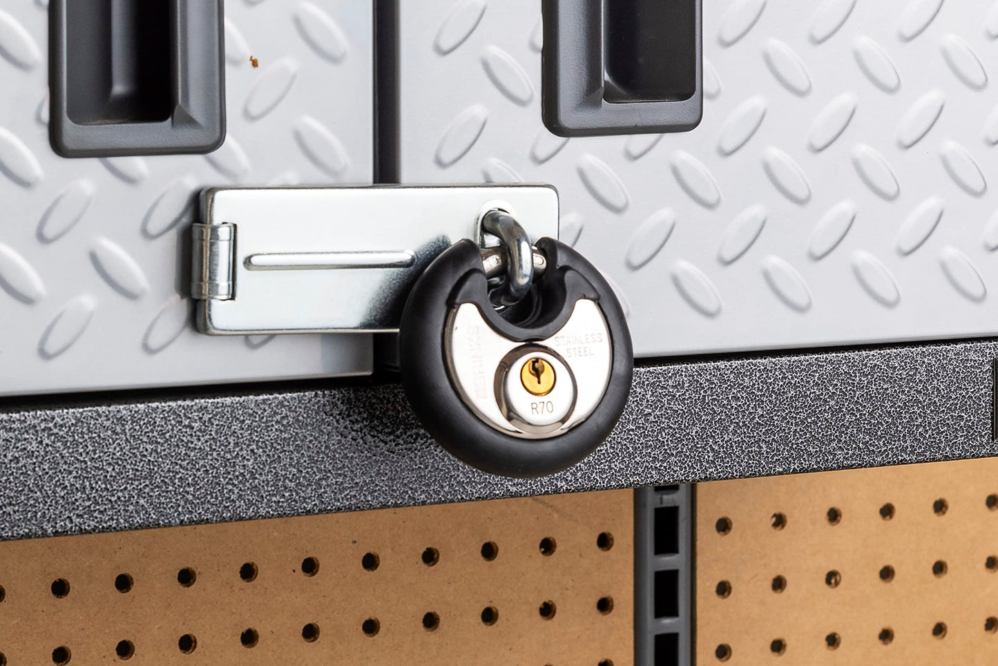 Brinks 673-70201 70mm Commercial Discus Lock with Stainless Steel Shackle, 2-Pack