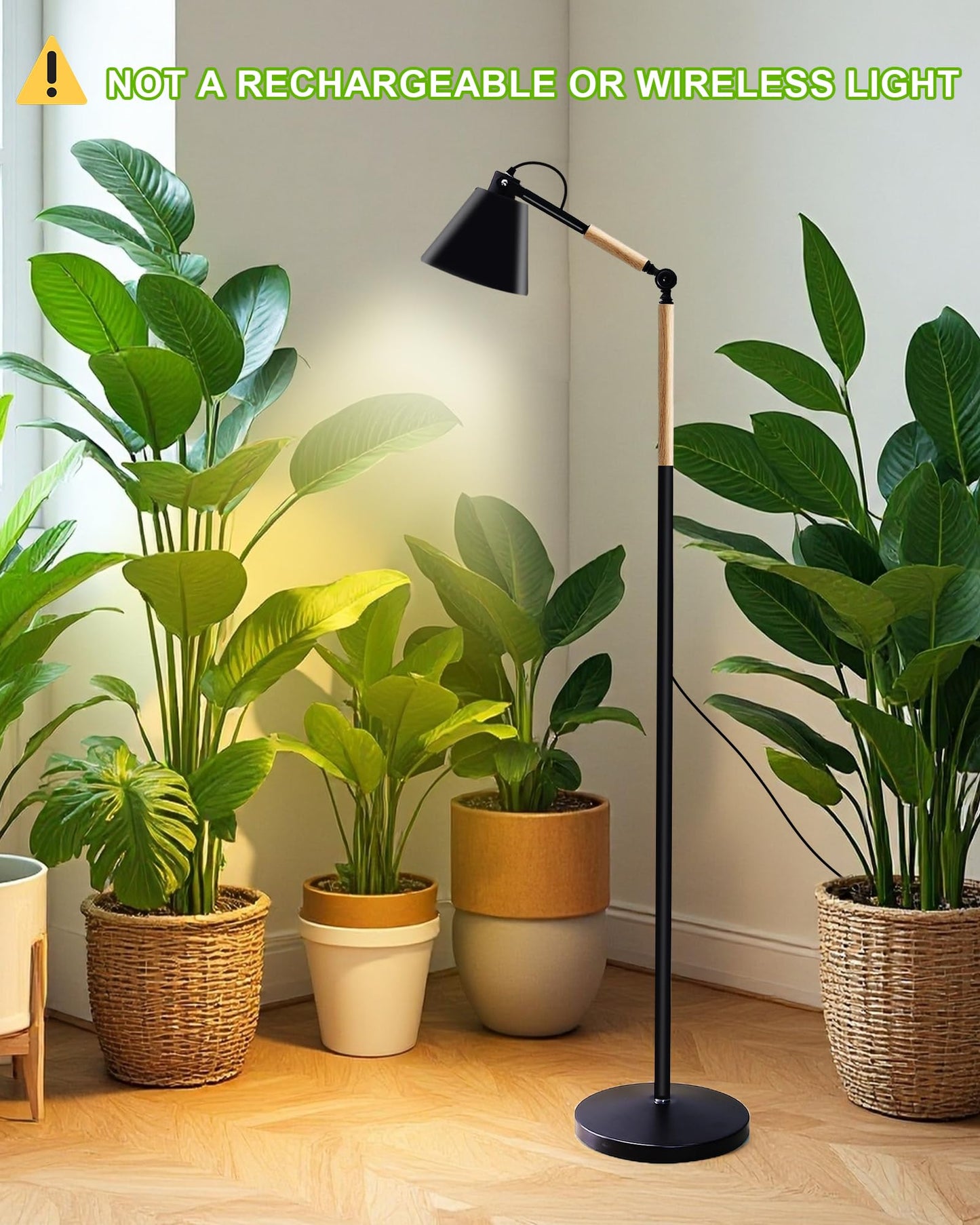 Arikashin Standing Plant Grow Light, LED Growing Light Full Spectrum for Indoor Plants，4/8/12H Timer, Flow Grow Light for Tall Large Indoor Plants