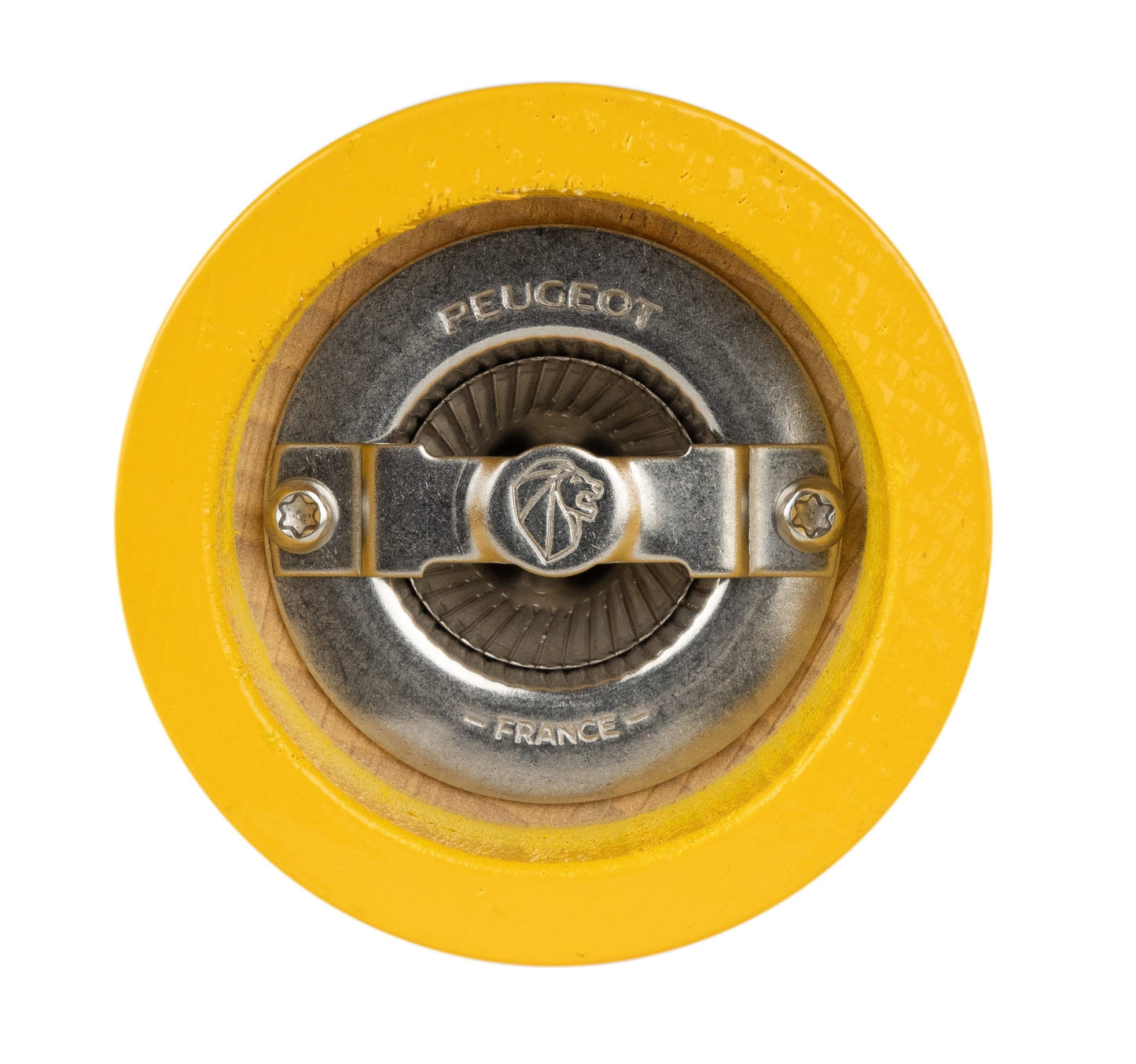 Manual Wooden Salt Mill in Saffron Yellow Gloss, 18cm - 7in.