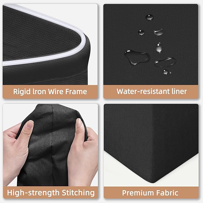 STORAGE MANIAC 2-Pack Large Laundry Hamper, 100L Collapsible Laundry Basket