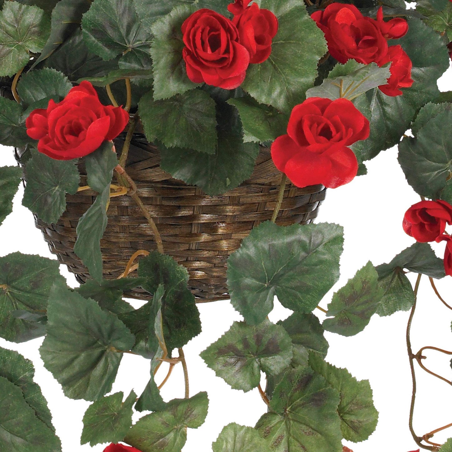 Nearly Natural Begonia Hanging Basket