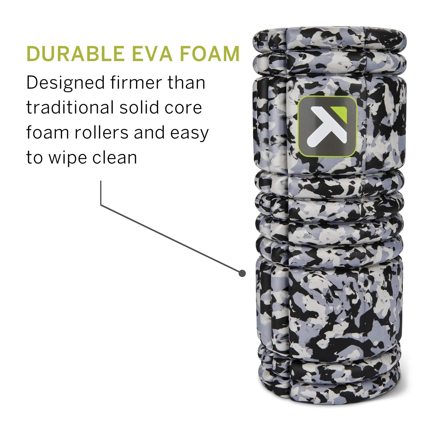 TRIGGERPOINT Performance Therapy Grid Foam Roller for Exercise, Deep Tissue Massage and Muscle Recovery, Original (13-Inch), Grey Camo