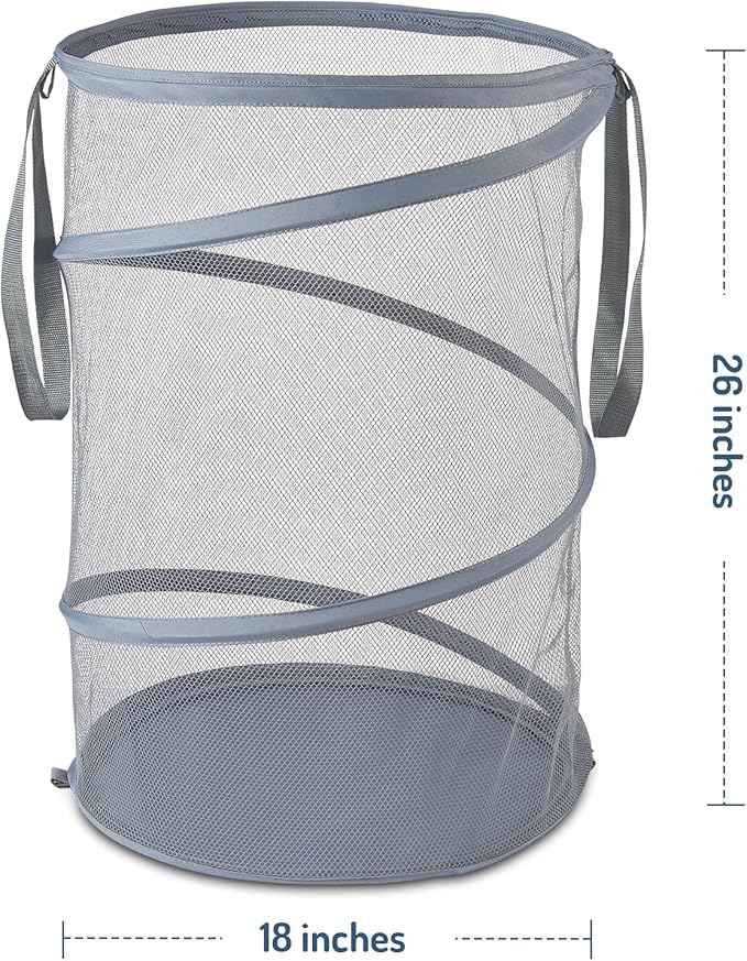 Seiritex Mesh Popup Laundry Hamper 115L Collapsible Laundry Basket Extra Large