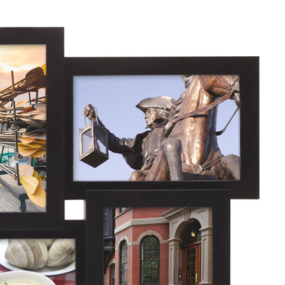 MELANNCO Collage Picture Frame for Wall, Holds 12 Photos - Six 4x6 and Six 6x4 Images, 18x23 Inch Black Plastic Frame, Hang Horizontal or Vertical, Gallery Wall Decor