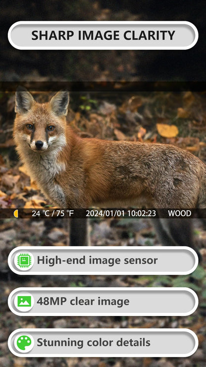 GardePro E8P WiFi Trail Camera Bundle (Non-Cellular), External WiFi Antenna, 8000mAh Rechargeable Battery, On-Site App Viewing, No-Glow Night Vision, Motion Activated