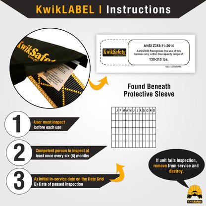 KwikSafety - Charlotte, NC - TYPHOON DiamondBACK Safety Harness [BACK SUPPORT + TONGUE BUCKLES] ANSI OSHA Premium 3 D-Ring Fall Protection Black Full Body Fall Arrest Construction Roofing Gear