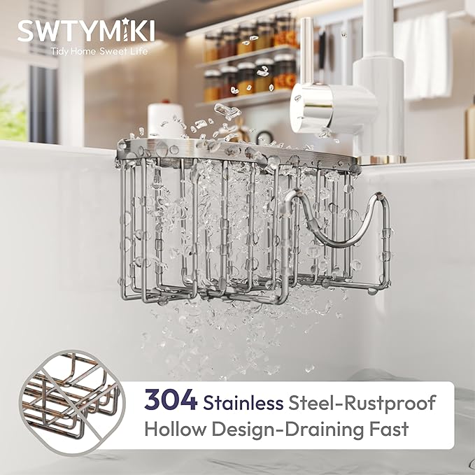 SWTYMIKI Sponge Holder for Kitchen Sink