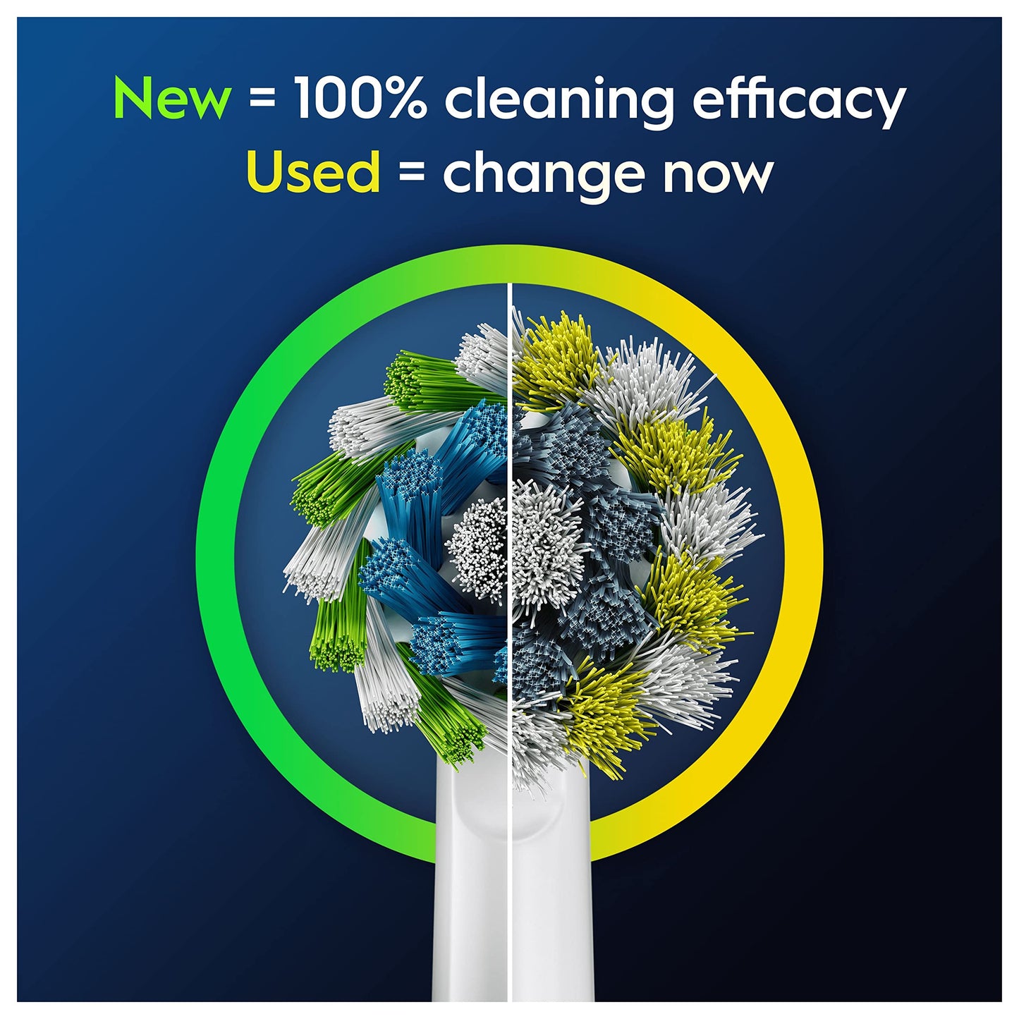 Oral-B Pro Cross Action Electric Toothbrush Head, Oral B Electric Toothbrush Heads, X-Shape and Angled Bristles for Deeper Plaque Removal, Pack of 8 Toothbrush Heads, Oral B Replacement Heads, White