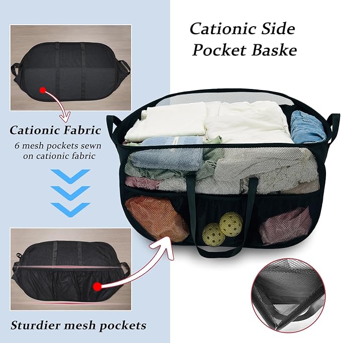 100L Extra Large Mesh Pop Up Hamper