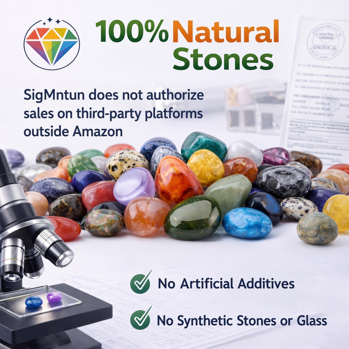 SigMntun Tumbled Stone Set Fluorite Crystals, Handpicked Tumbled Gemstones Rocks, Pebbles for Reiki, Chakra, Healing, Home Decor 0.6" Inches 7 Ounces