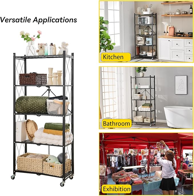 BRIAN & DANY 5-Tier Foldable Storage Shelves