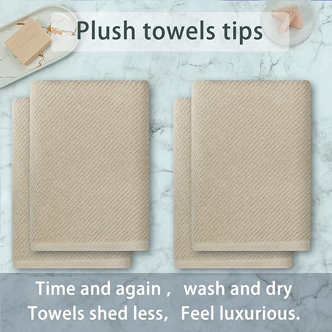 VOOVA & MOVAS Bath Towel Set, Large 30" x 56"