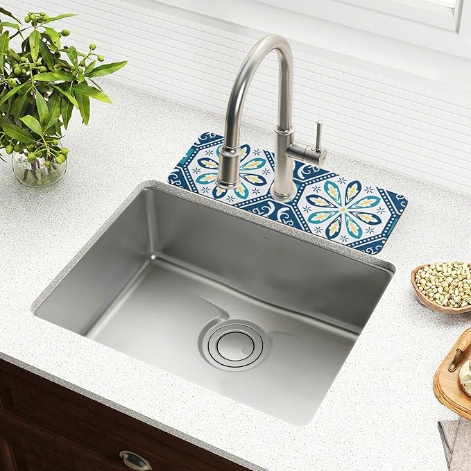 Kitchen Sink Splash Guard 1 PC 14.7 Inch Sink Faucet Mat Splash Guard
