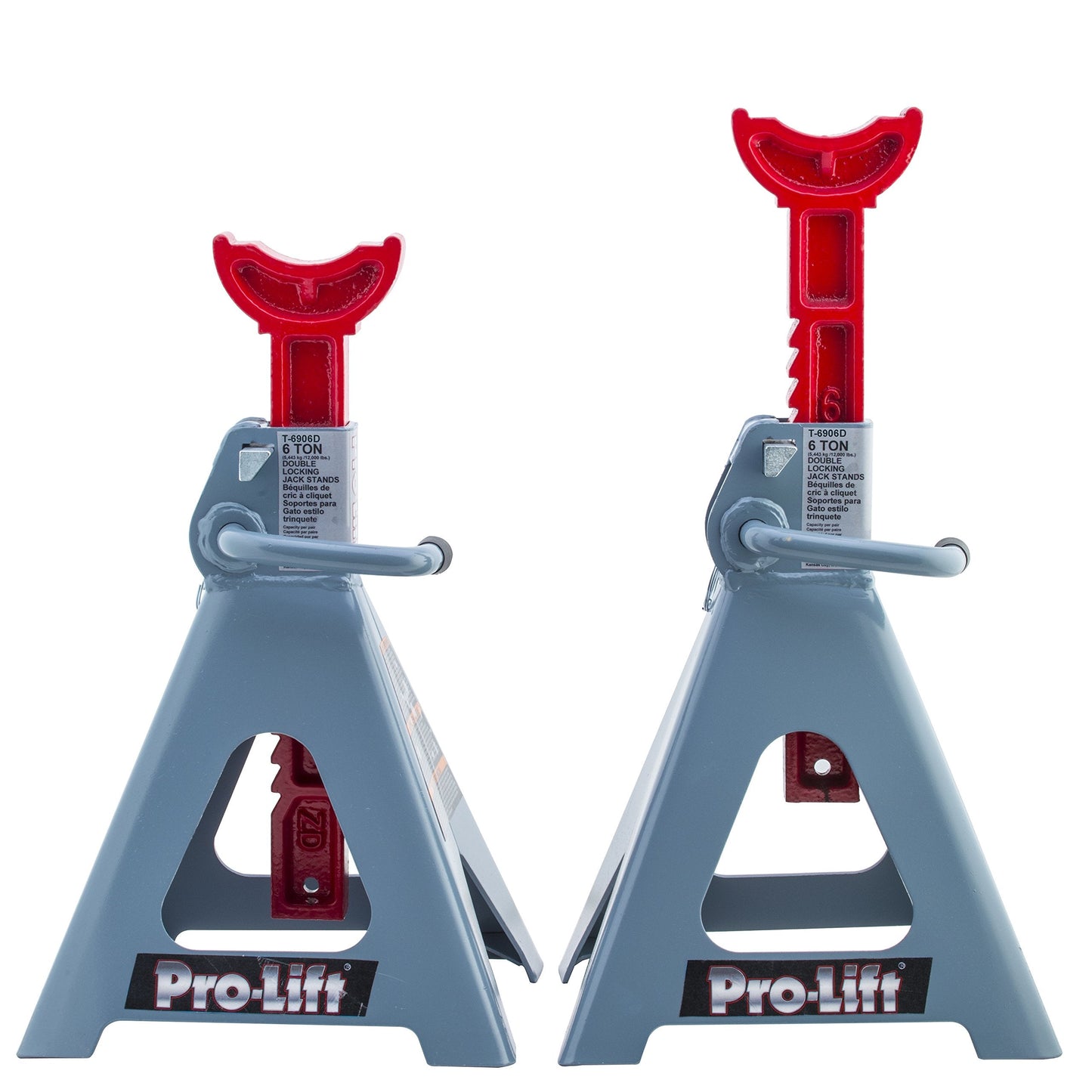 Cat 3 Ton Big Wheel Off Road Hybrid Jack, Vehicle Lift for Trucks & Pro-Lift Heavy Duty 6 Ton Jack Stands Pair - Double Locking Pins - Handle Lock and Mobility Pin