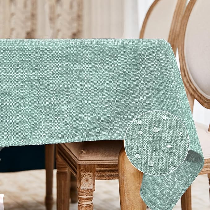 BALCONY & FALCON Rectangle Tablecloth Washable Wrinkle Resistant and Water