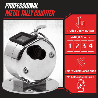 Clicker Counter - Handheld or Mountable with Easy Thumb Tally Button – Click Counter for Sporting Events, Ticket Sales, or Counting People by Stalwart