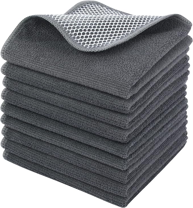 KinHwa Kitchen Washcloths for Dishes Absorbent Microfiber Dish Cloths Quick Dry