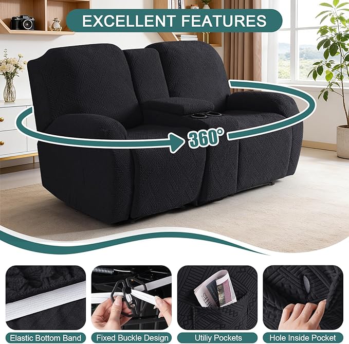 Ruaozz Loveseat Recliner Covers