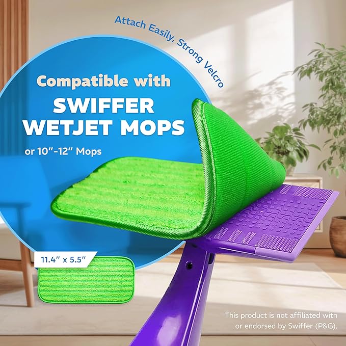 2 Pack Reusable Mop Pads, Compatible