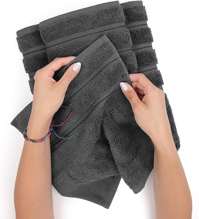 American Soft Linen Luxury 4 Piece Bath Towel Set, 600 GSM 100% Cotton Turkish